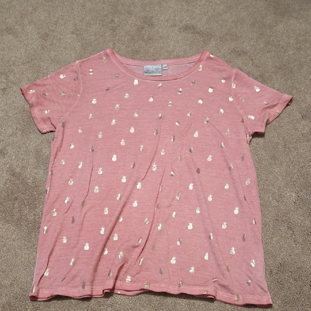 Boden Pink Top with Gold Accents